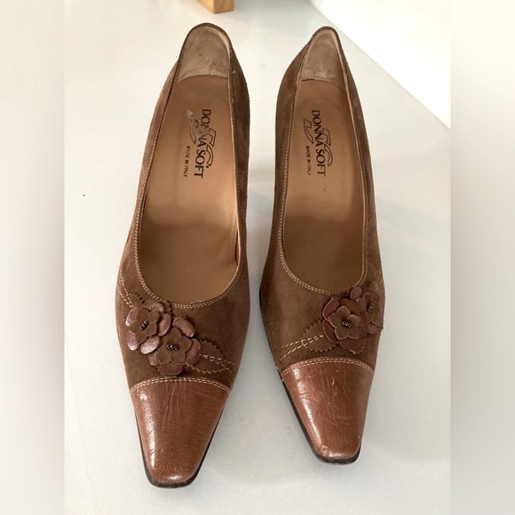 VERO CUOIO DONNA SOFT SUEDE PUMPS - MADE IN ITALY - Size 41 (10US) - Picture 2 of 9